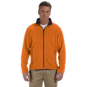Chestnut Hill CH950 Men Polartec Full-Zip Jacket - Orange /True Navy